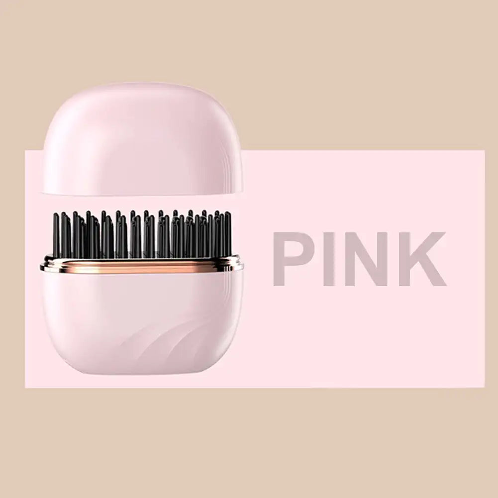Portable Hair Straightening Comb Wireless Charging 2in1 Hair Styling Tool