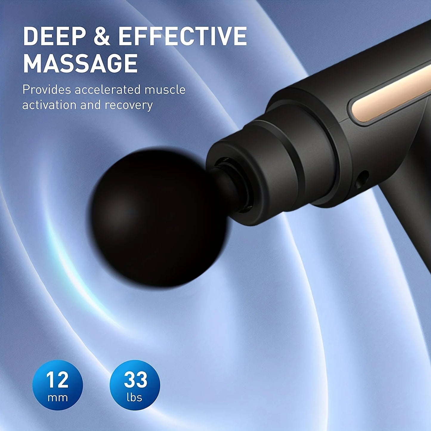 Portable Massage Gun Electric Massager Body Relaxation With LED Touch Screen