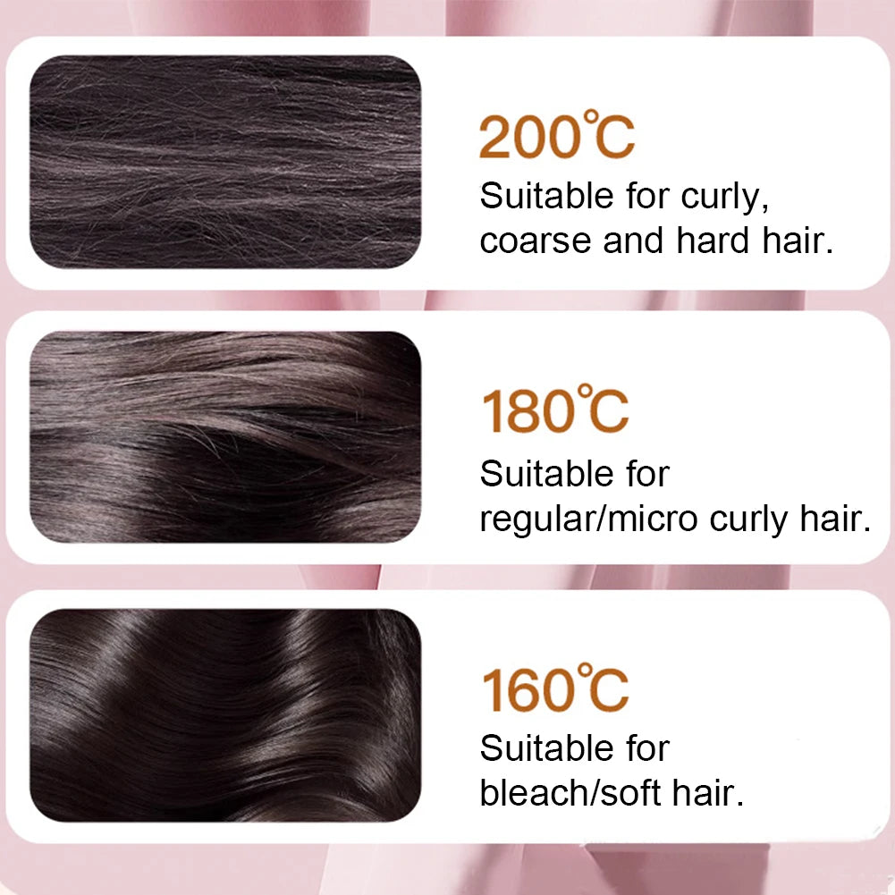 Portable Hair Straightening Comb Wireless Charging 2in1 Hair Styling Tool