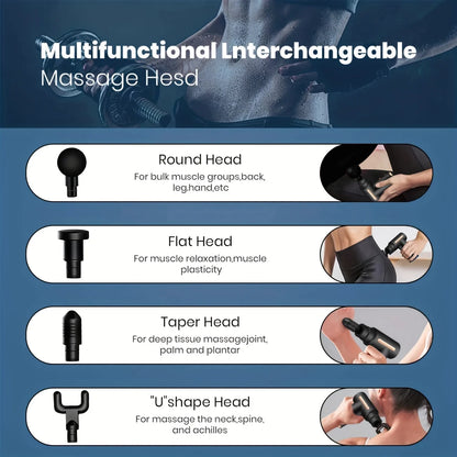 Portable Massage Gun Electric Massager Body Relaxation With LED Touch Screen