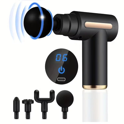 Portable Massage Gun Electric Massager Body Relaxation With LED Touch Screen