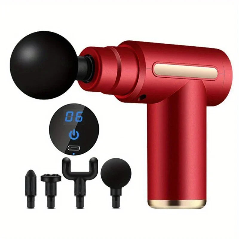 Portable Massage Gun Electric Massager Body Relaxation With LED Touch Screen