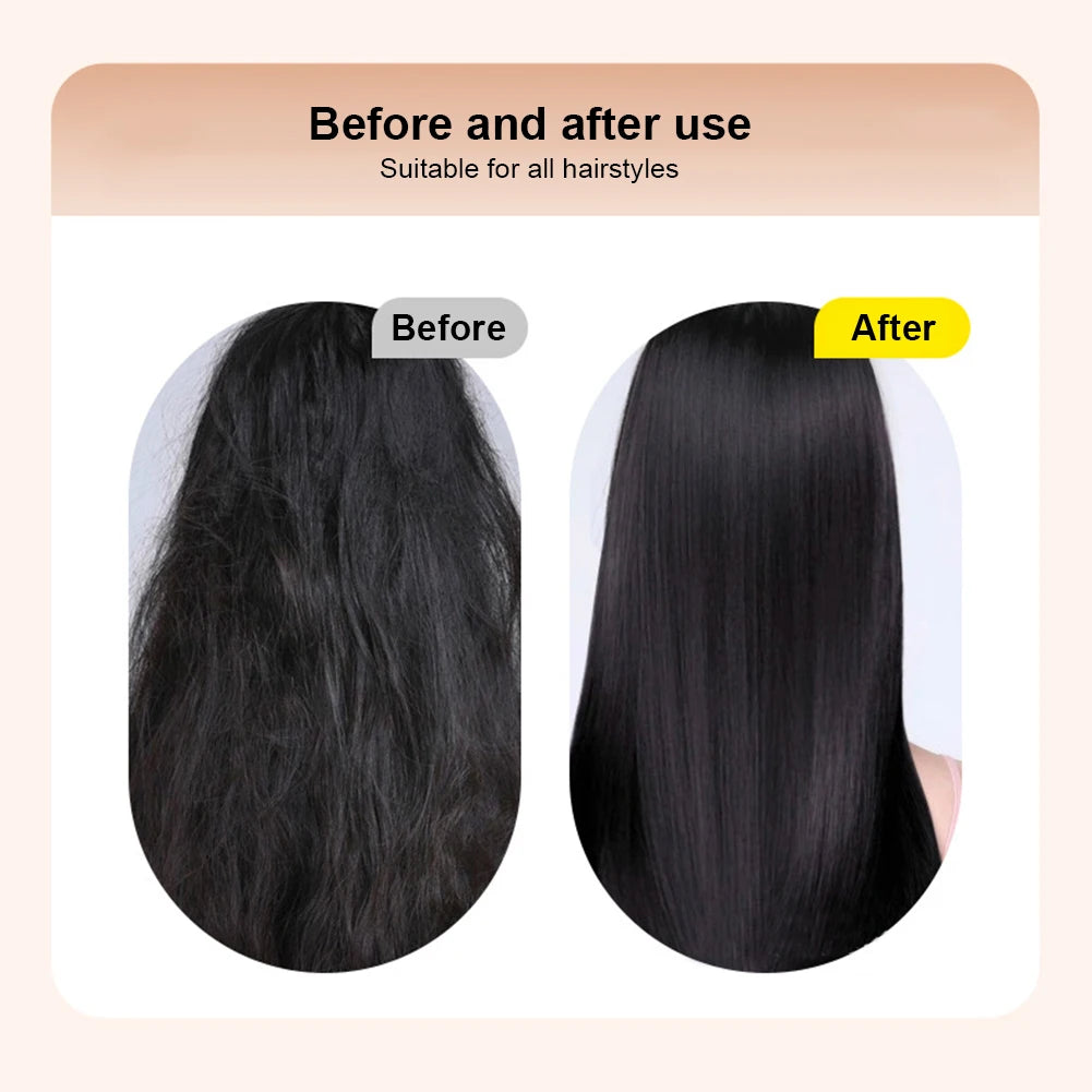 Portable Hair Straightening Comb Wireless Charging 2in1 Hair Styling Tool