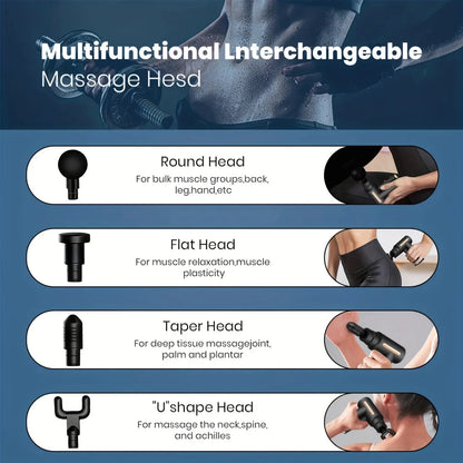 Portable Massage Gun Electric Massager Body Relaxation With LED Touch Screen